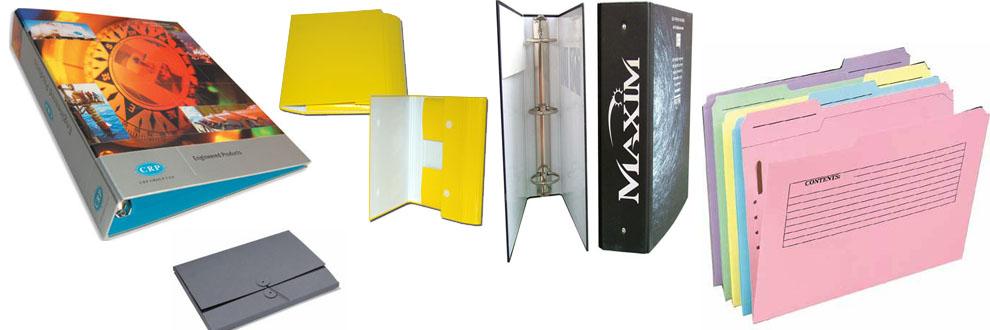 Custom printed corporate stationery folders